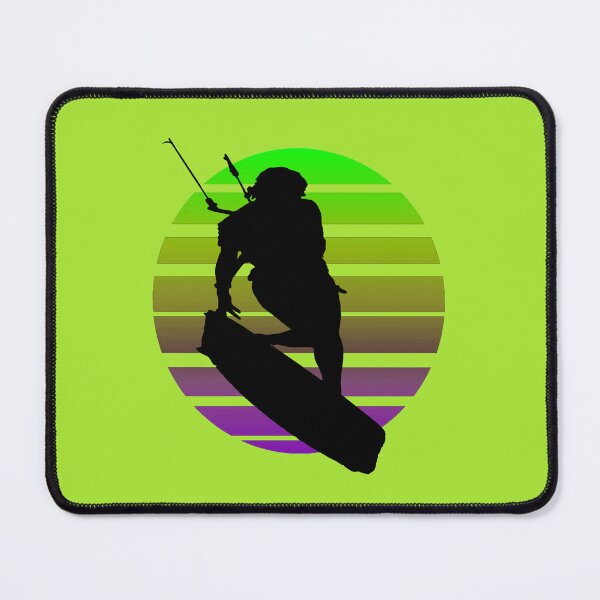 Item preview, Kitesurfing Female Rider Silhouette Retro Sunset 2 designed and sold by taiche.