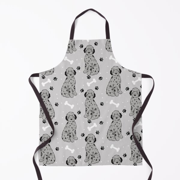 Item preview, Blue Merle Silver Aussiedoodle Aussie Doodle Dog 2 designed and sold by Lulupainting.