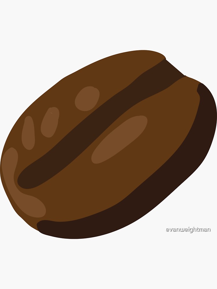 "Large Coffee Bean (emoji type)" Sticker for Sale by evanweightman