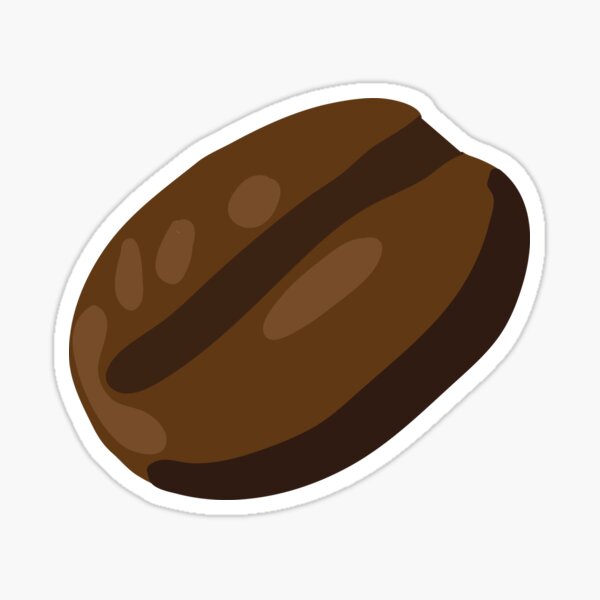 "Large Coffee Bean (emoji type)" Sticker for Sale by evanweightman