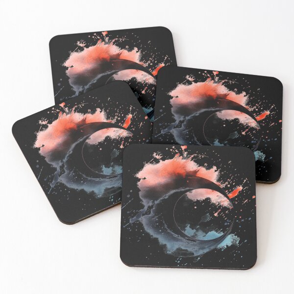 Item preview, Moonlit Zen Watercolor Crescent with Cloud Circles designed and sold by AnnaMDesign.