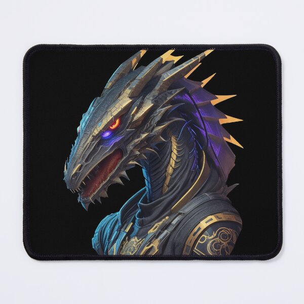 Item preview, Cyberpunk Dragon in neon purple, blue, gold, and black designed and sold by KeshaEls.