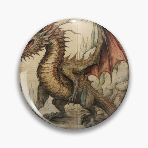 Item preview, Old Ancient Drawings of Dragons  designed and sold by BrandonArtWorld.