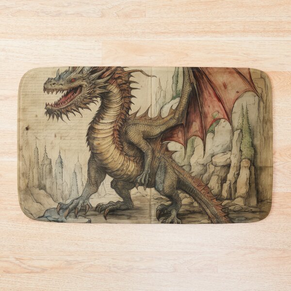 Item preview, Old Ancient Drawings of Dragons  designed and sold by BrandonArtWorld.