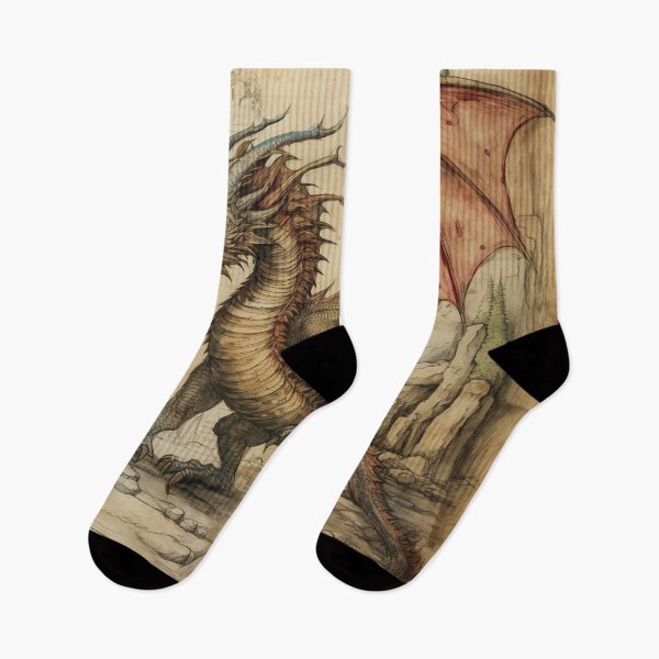 Item preview, Old Ancient Drawings of Dragons  designed and sold by BrandonArtWorld.