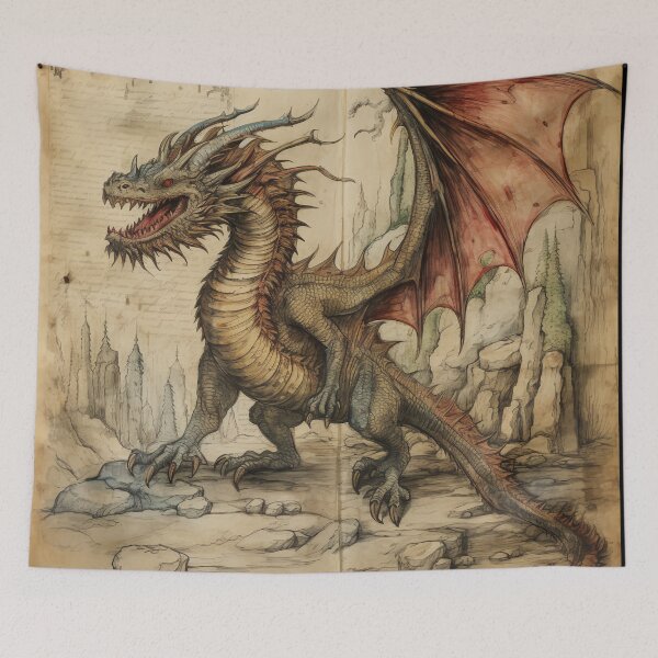 Item preview, Old Ancient Drawings of Dragons  designed and sold by BrandonArtWorld.