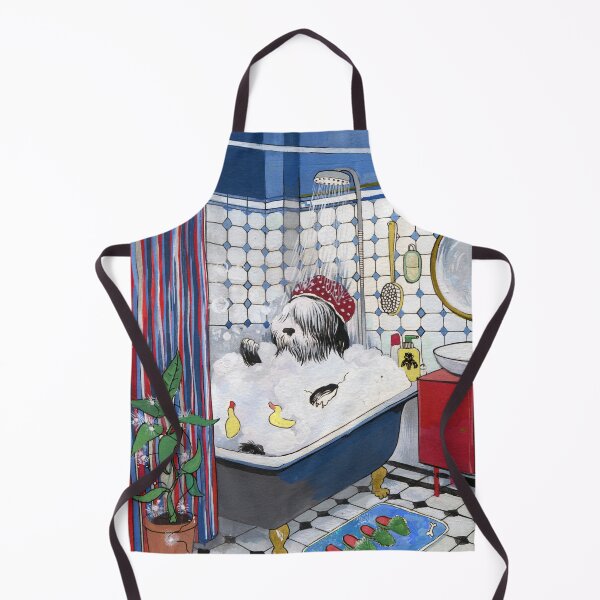 Item preview, Sheepadoodle taking a bath designed and sold by Ekaterina Khozatskaya.