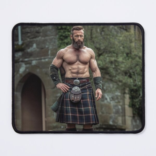 Item preview, Mighty Scottish Warrior with Muscular Strength designed and sold by InkDazzle.