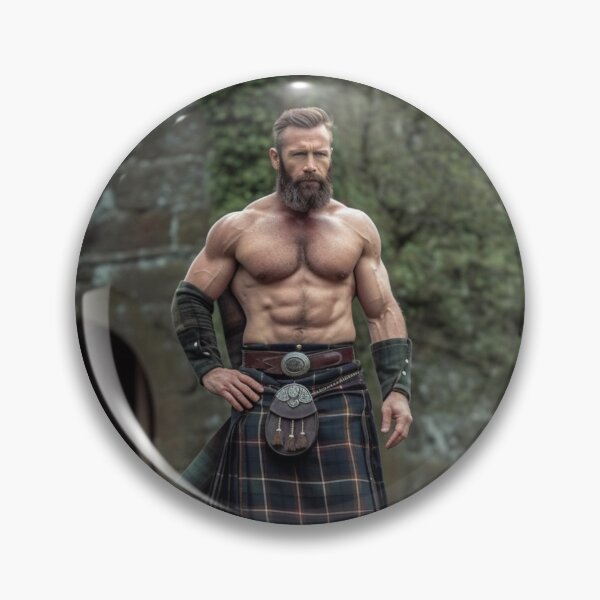 Item preview, Mighty Scottish Warrior with Muscular Strength designed and sold by InkDazzle.