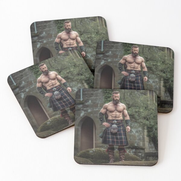 Item preview, Mighty Scottish Warrior with Muscular Strength designed and sold by InkDazzle.