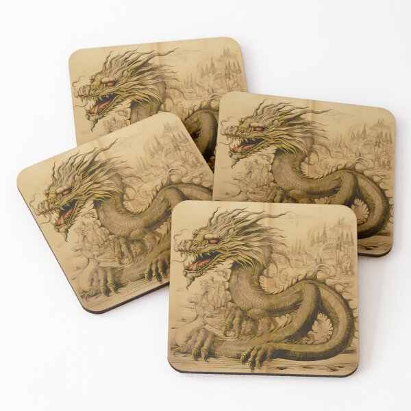 Item preview, Old Ancient Drawings of Dragons  designed and sold by BrandonArtWorld.