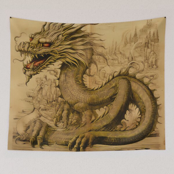 Item preview, Old Ancient Drawings of Dragons  designed and sold by BrandonArtWorld.