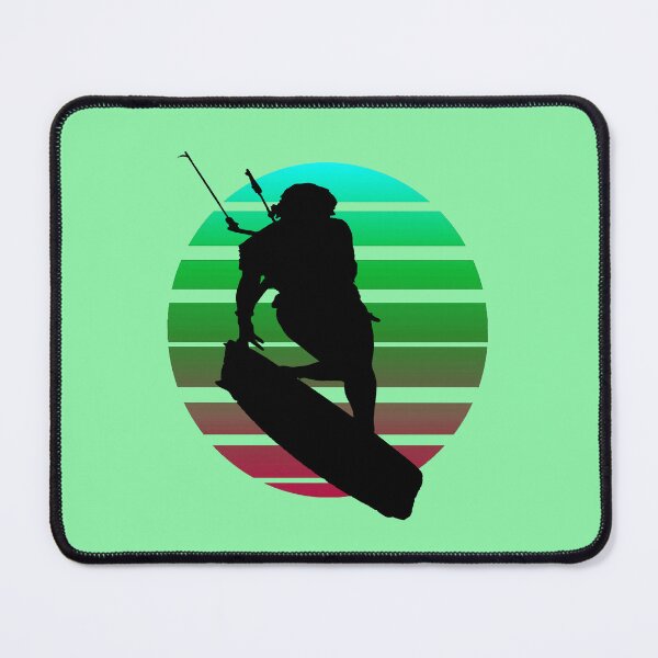 Item preview, Kitesurfing Female Rider Silhouette Retro Sunset 5 designed and sold by taiche.