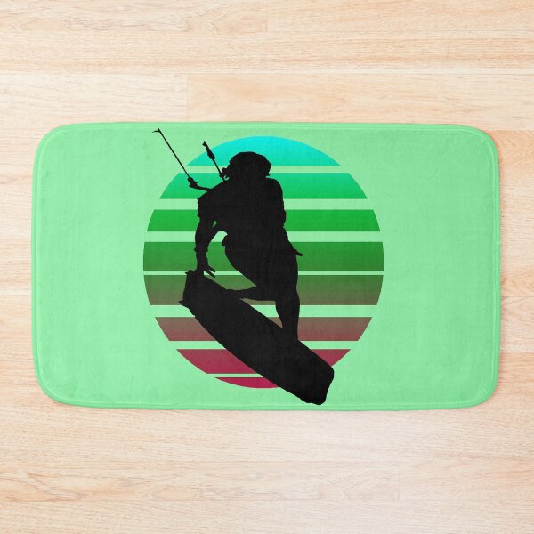 Item preview, Kitesurfing Female Rider Silhouette Retro Sunset 5 designed and sold by taiche.