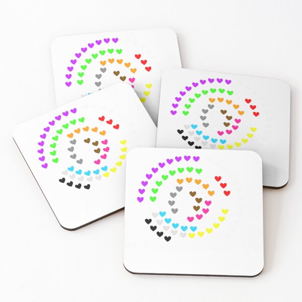 Item preview, Scattered colored hearts designed and sold by Crownshpo.