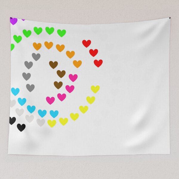 Item preview, Scattered colored hearts designed and sold by Crownshpo.