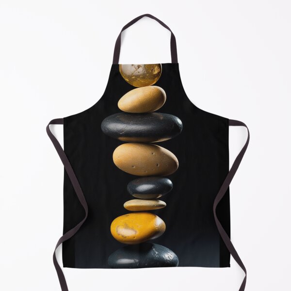 Item preview, Black and Gold Zen Polished Rock Stack designed and sold by InkDazzle.