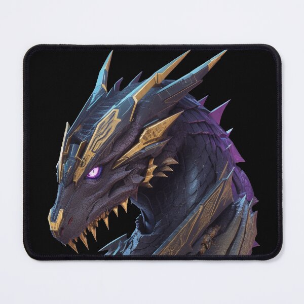 Item preview, Cyberpunk Dragon in neon purple, blue, gold, and black designed and sold by KeshaEls.