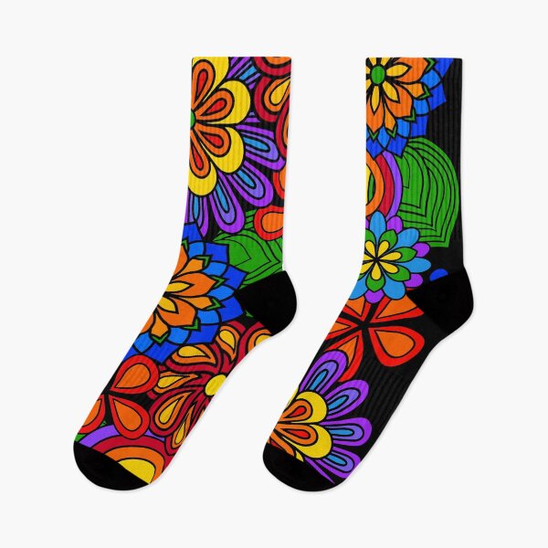Item preview, Rainbow Flower Power Hippie Bohemian Art designed and sold by Alondra.