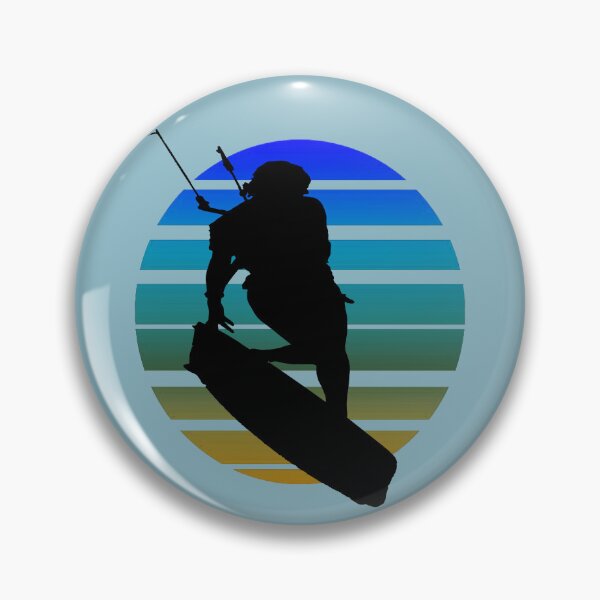 Item preview, Kitesurfing Female Rider Silhouette Retro Sunset 6 designed and sold by taiche.