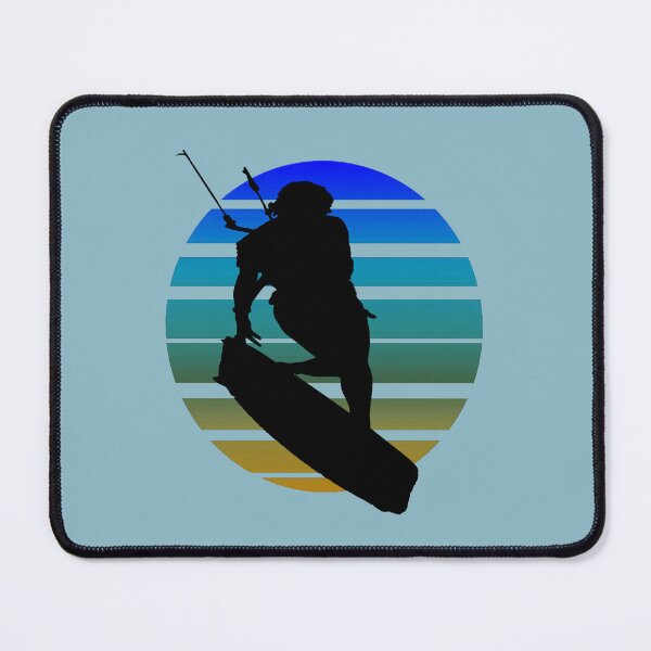 Item preview, Kitesurfing Female Rider Silhouette Retro Sunset 6 designed and sold by taiche.