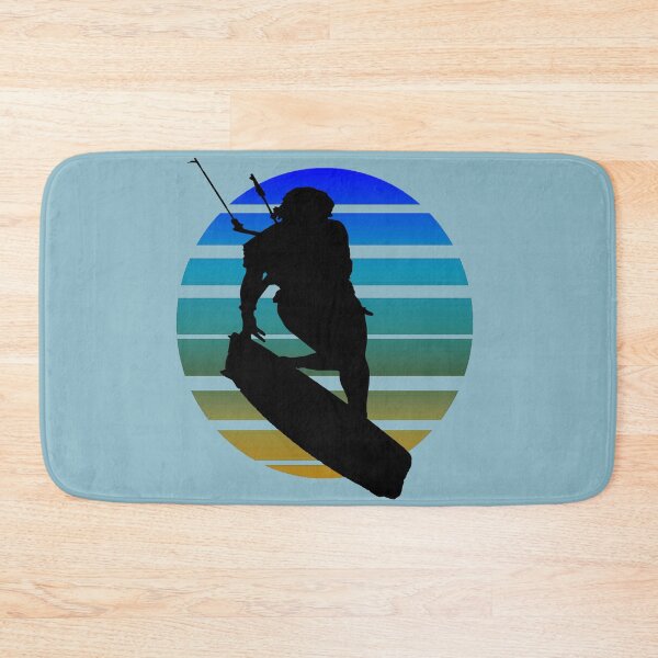 Item preview, Kitesurfing Female Rider Silhouette Retro Sunset 6 designed and sold by taiche.