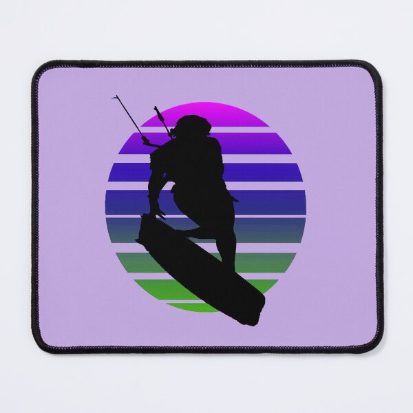 Item preview, Kitesurfing Female Rider Silhouette Retro Sunset 7 designed and sold by taiche.