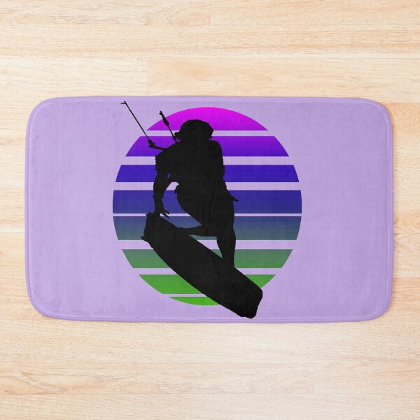 Item preview, Kitesurfing Female Rider Silhouette Retro Sunset 7 designed and sold by taiche.
