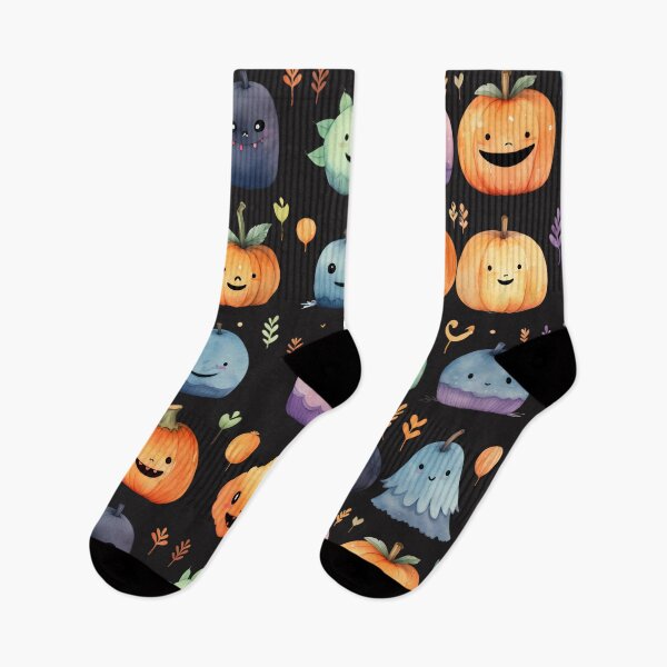 Item preview, cute Halloween watercolor seamless patterns designed and sold by sfwArt.