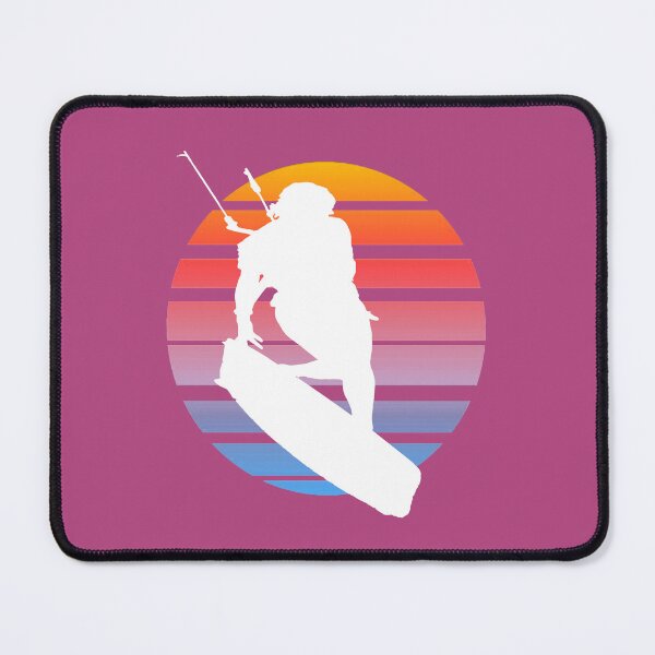 Item preview, Kitesurfing Female Rider Silhouette Retro Sunset 8 designed and sold by taiche.