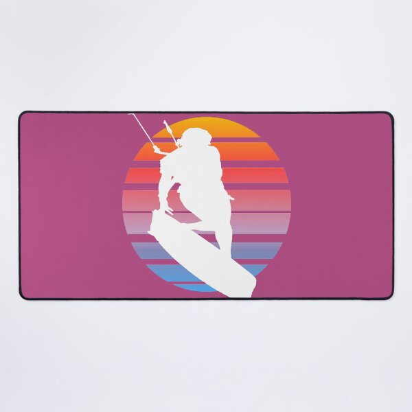 Item preview, Kitesurfing Female Rider Silhouette Retro Sunset 8 designed and sold by taiche.