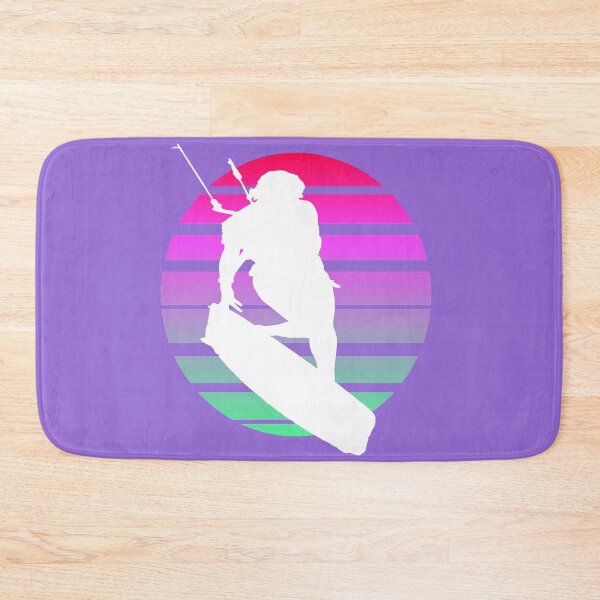 Item preview, Kitesurfing Female Rider Silhouette Retro Sunset 9 designed and sold by taiche.