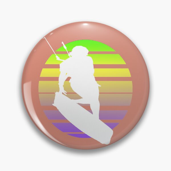 Item preview, Kitesurfing Female Rider Silhouette Retro Sunset 10 designed and sold by taiche.