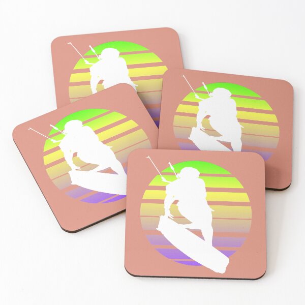 Item preview, Kitesurfing Female Rider Silhouette Retro Sunset 10 designed and sold by taiche.
