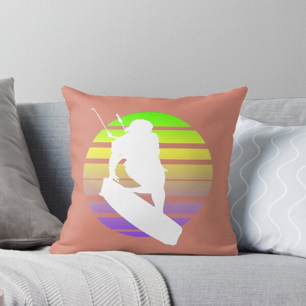 Item preview, Kitesurfing Female Rider Silhouette Retro Sunset 10 designed and sold by taiche.
