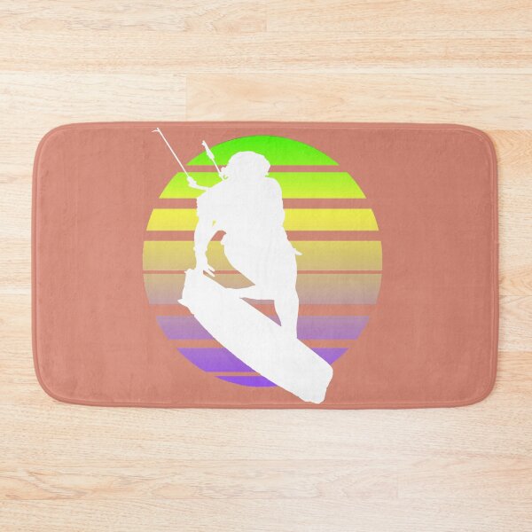 Item preview, Kitesurfing Female Rider Silhouette Retro Sunset 10 designed and sold by taiche.