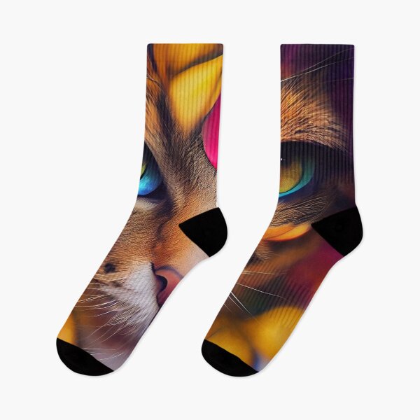 Item preview, Psychedelic Portrait of a Stunning and Elegant Tabby Cat designed and sold by InkDazzle.