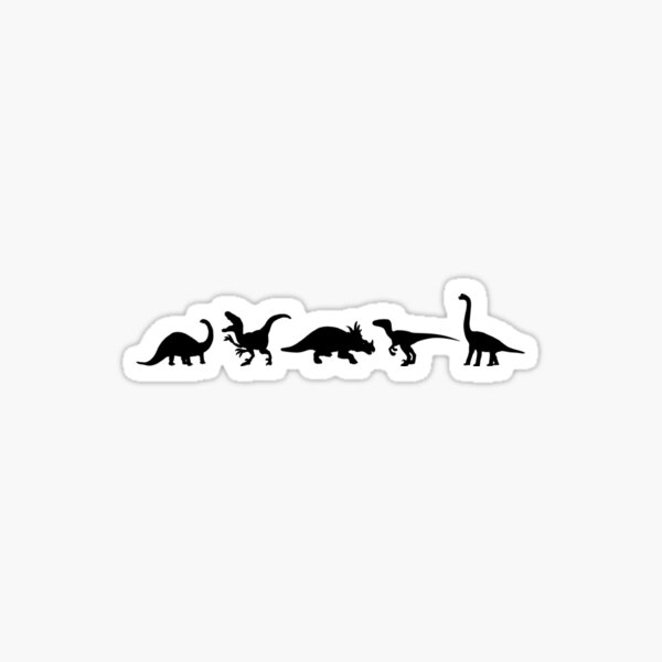 Black Dinosaur Stickers for Sale | Redbubble