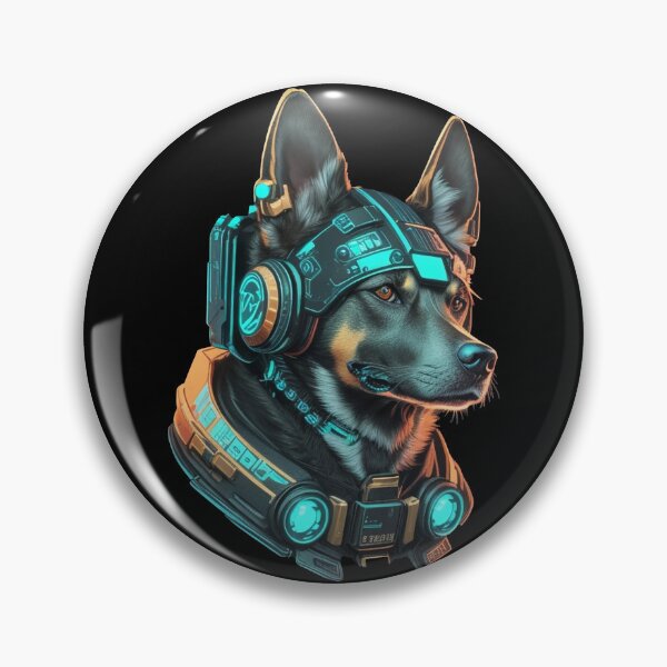 Item preview, Cyberpunk Dog in neon colors designed and sold by KeshaEls.