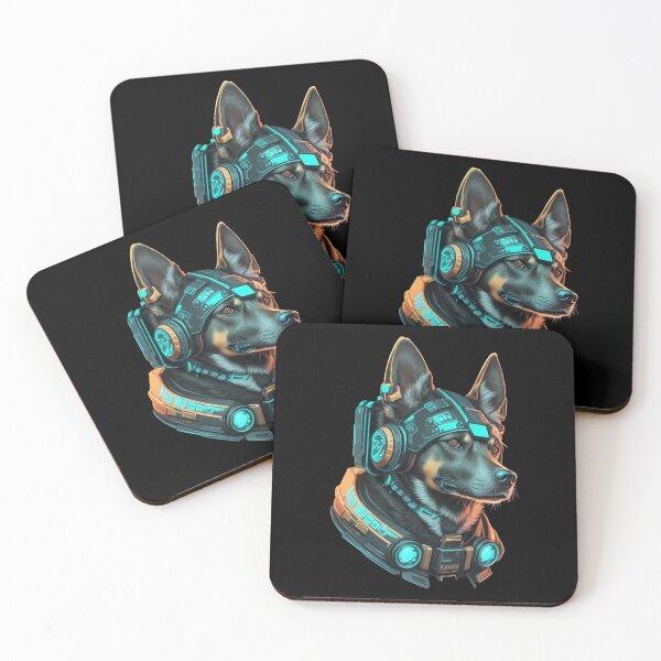 Item preview, Cyberpunk Dog in neon colors designed and sold by KeshaEls.