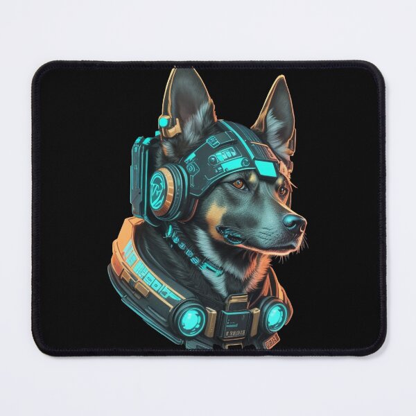 Item preview, Cyberpunk Dog in neon colors designed and sold by KeshaEls.