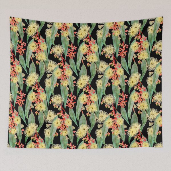 Item preview, Bush Gum Floral Blooms - Elegant Black designed and sold by Sketchbook Designs.