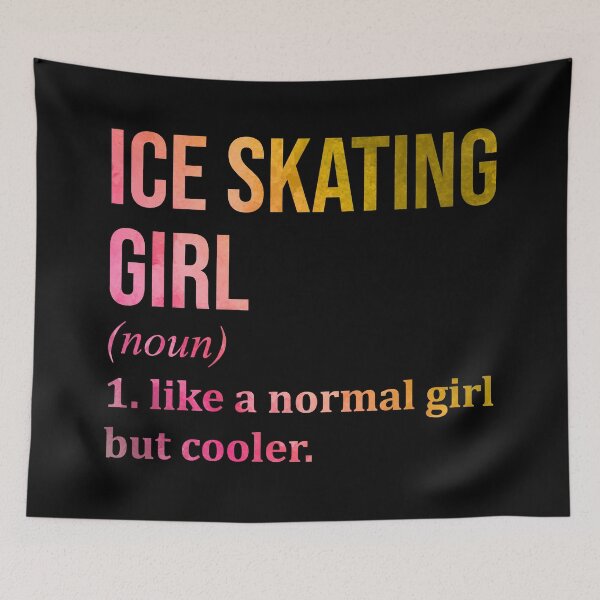 Item preview, Ice Skating Girl Definition in Watercolor designed and sold by XCIV.
