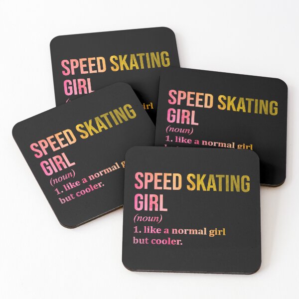 Item preview, Speed Skating Girl Definition in Watercolor designed and sold by XCIV.