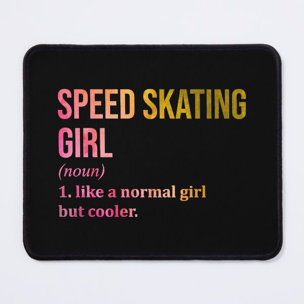 Item preview, Speed Skating Girl Definition in Watercolor designed and sold by XCIV.