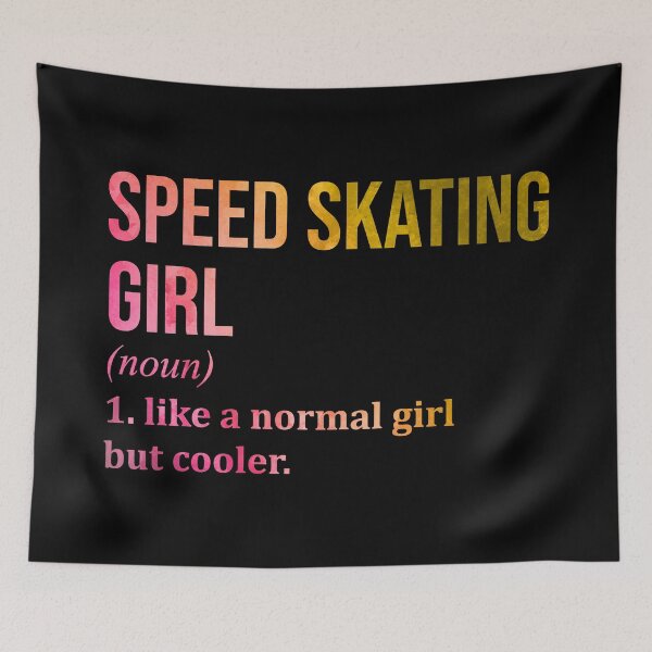 Item preview, Speed Skating Girl Definition in Watercolor designed and sold by XCIV.