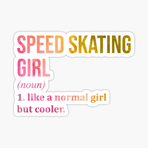 Item preview, Speed Skating Girl Definition in Watercolor designed and sold by XCIV.