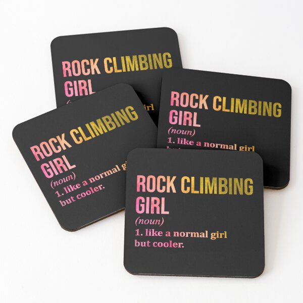 Item preview, Rock Climbing Girl Definition in Watercolor designed and sold by XCIV.