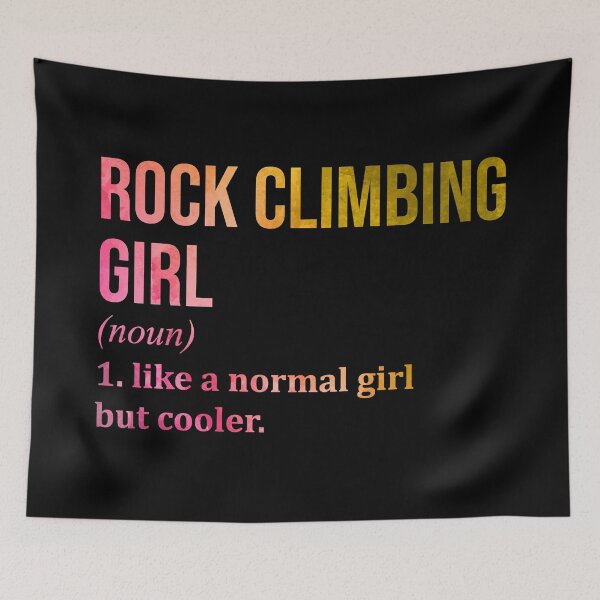 Item preview, Rock Climbing Girl Definition in Watercolor designed and sold by XCIV.