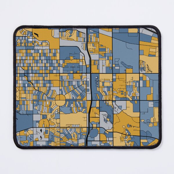 Item preview, Aurora Map Pattern in Blue & Gold designed and sold by PatternMaps.